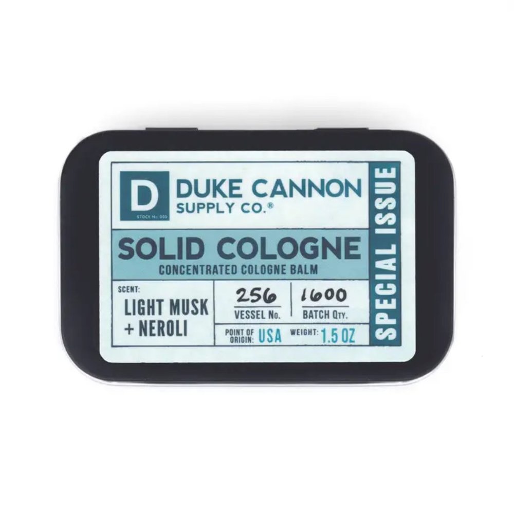 Duk Canone Solid Cologne - Men's Concentrated Balm, 1.5 oz. Light Musk + Neroli